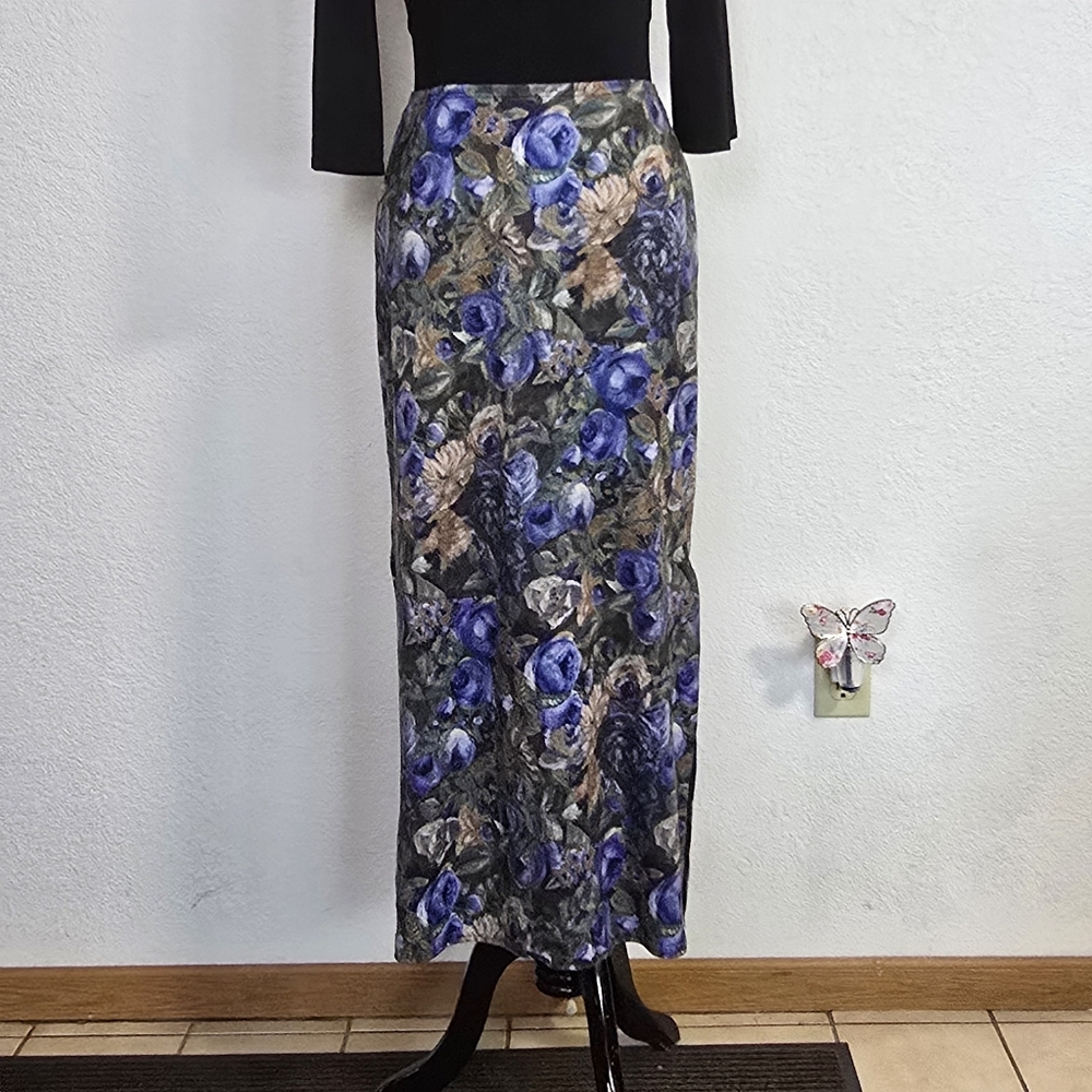Vintage 90s Floral Maxi Skirt - Picture 1 of 6